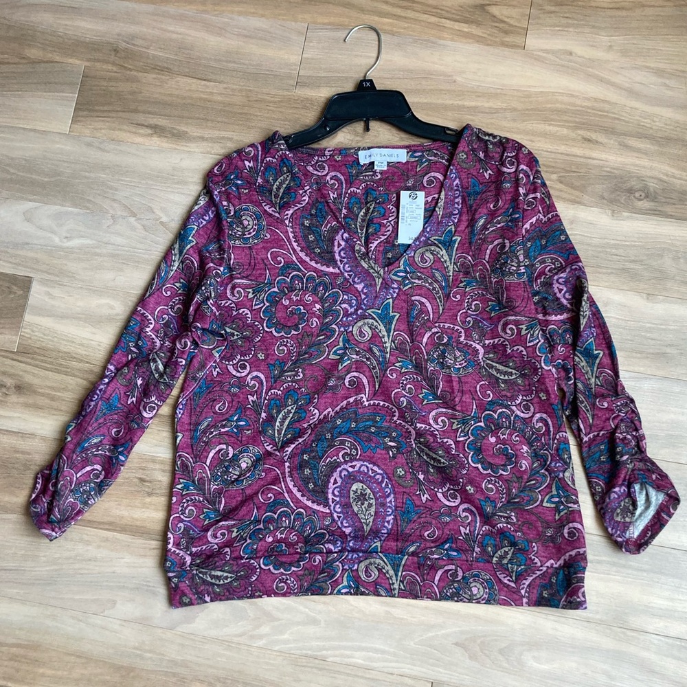 Emily Daniels paisley floral print pattern top PXL - Picture 4 of 17